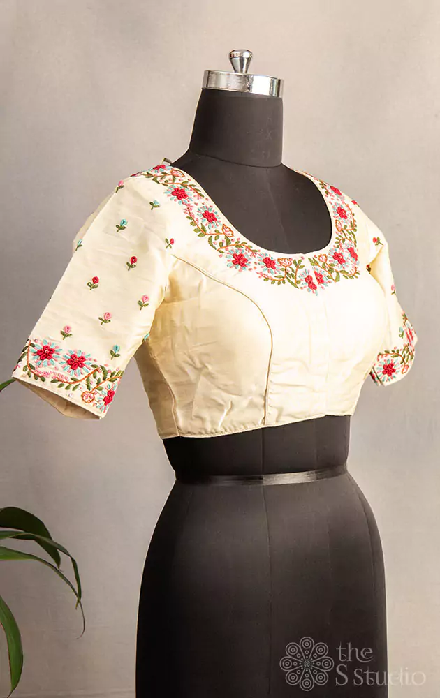 Embroidered Silk Blouse
